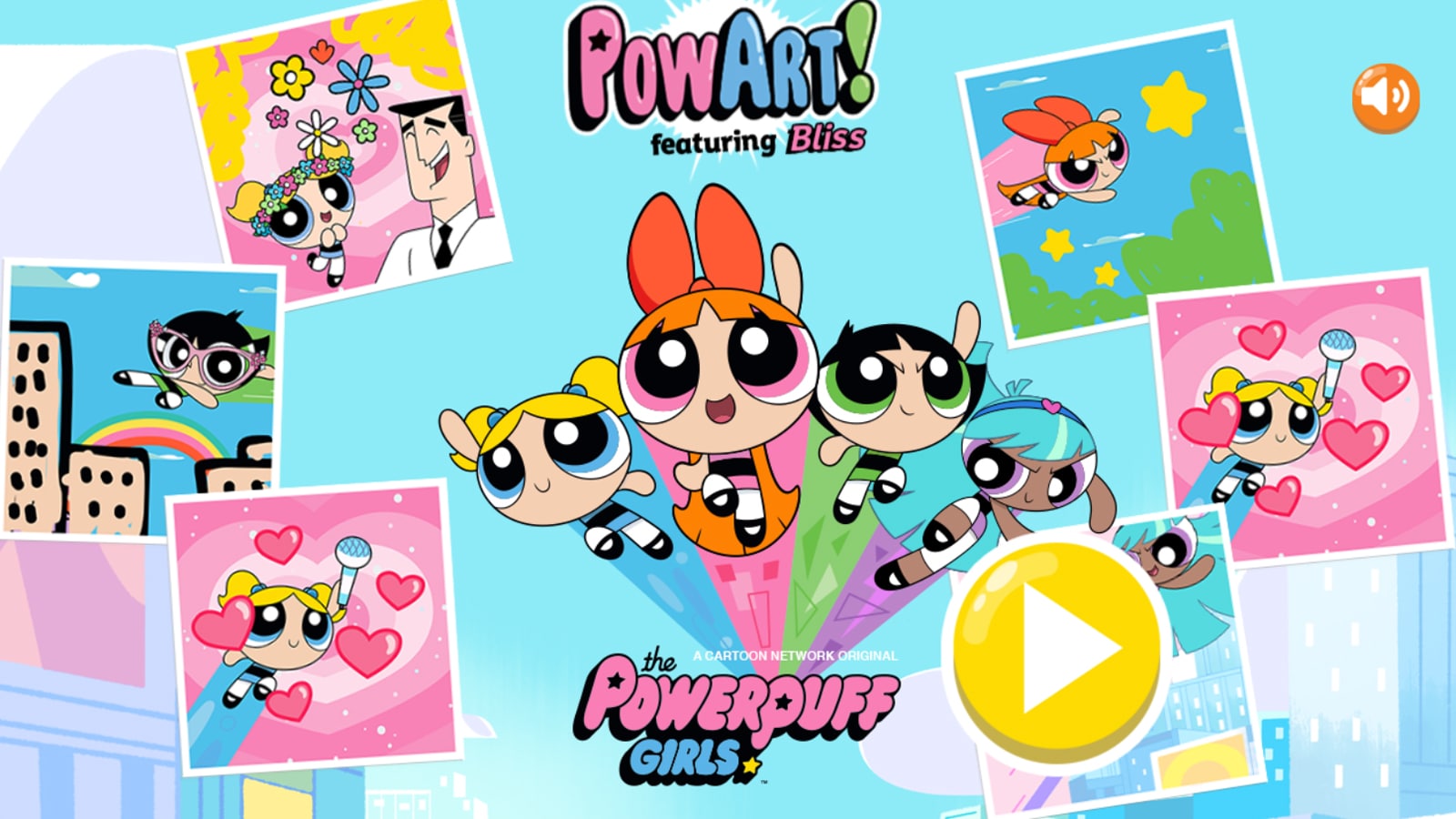 Pow Art Featuring Bliss The Powerpuff Girls Games Cartoon Network