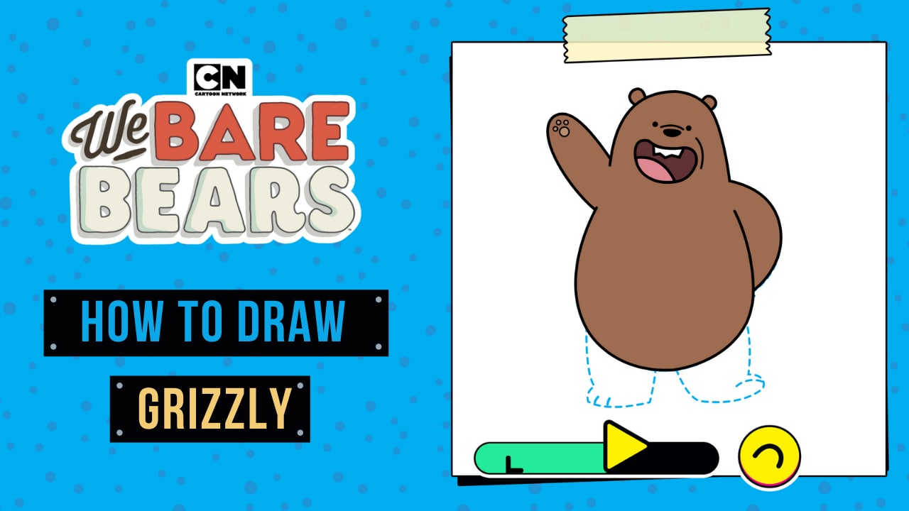 How To Draw Grizzly | We Bare Bear Games