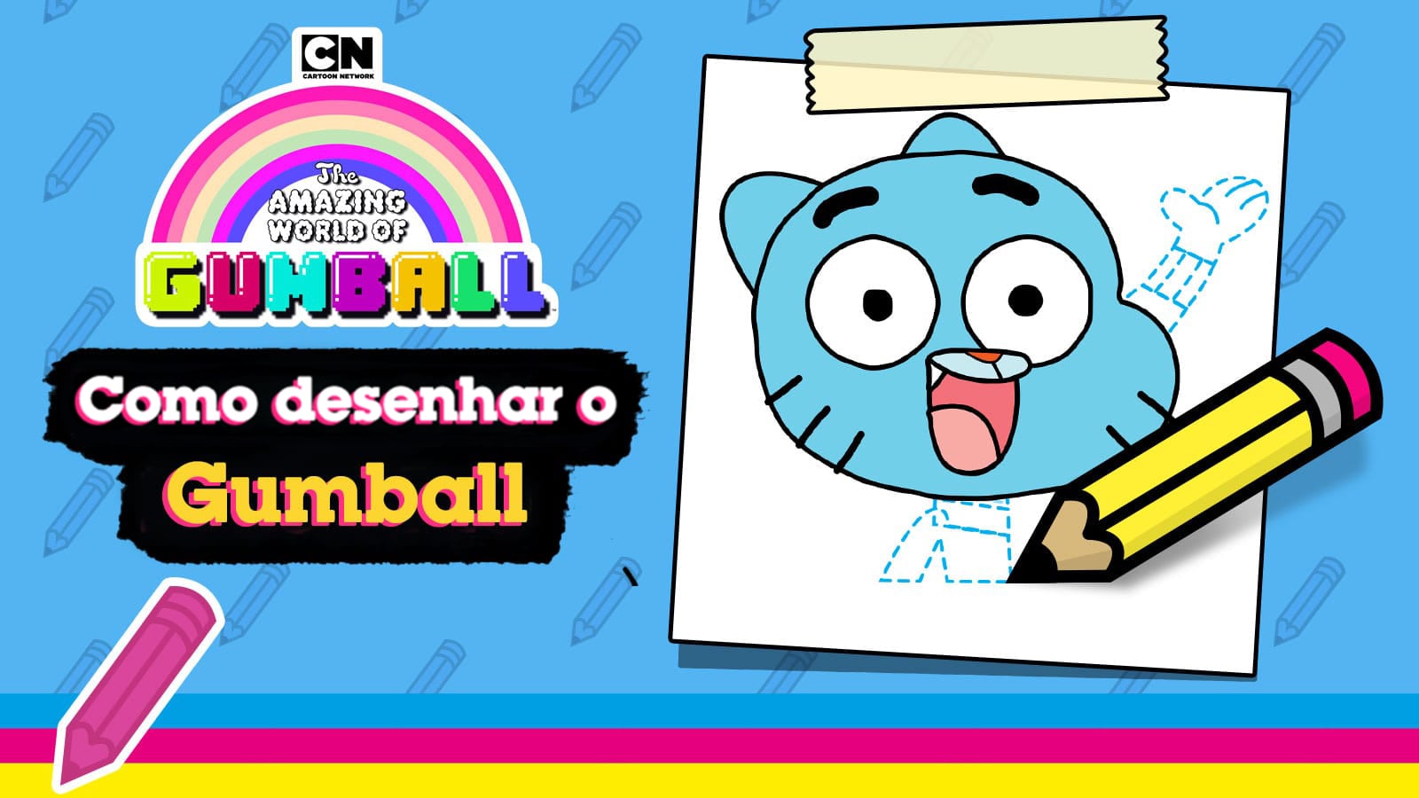 COMO DESENHAR O GUMBALL WATTERSON ( O Incrível Mundo de Gumball